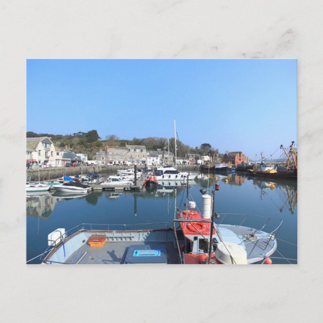 Cartão Postal Padstow em Cornwall (Frente)