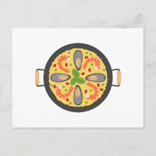 Cartão Postal Paella Meal
