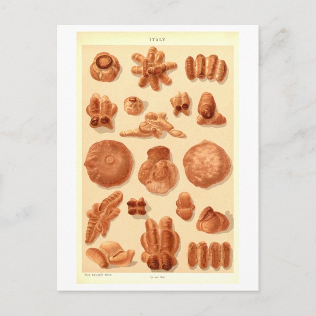 Cartão Postal Pães Antigos da Itália (Frente)