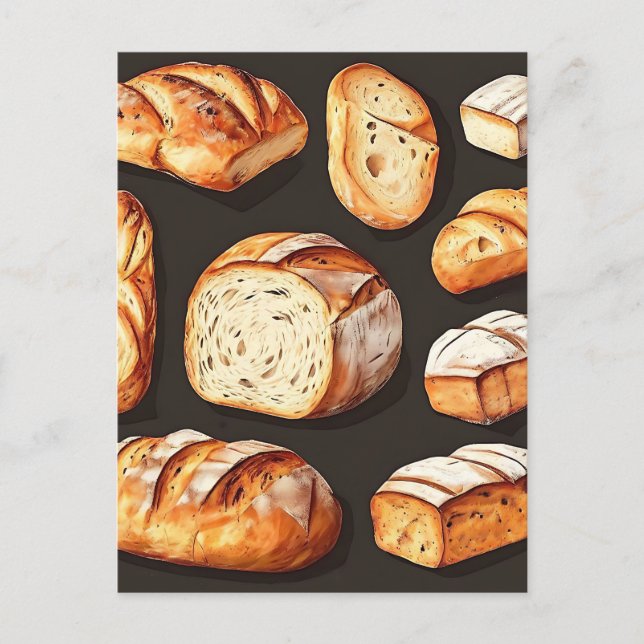 Cartão Postal Pães Artesanais Sortidos (Frente)