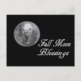 Cartão Postal Pagan Full Moon Beneficia Wolf Moon