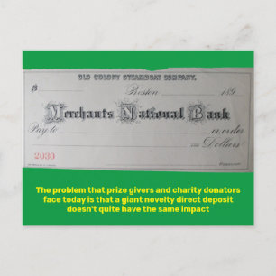 Cartão Postal Pagar ao portador a pedido