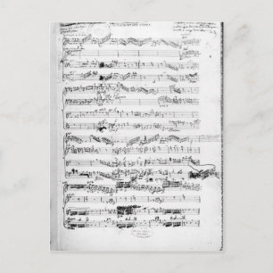 Cartão Postal Página de abertura da pontuação "Les Paladins"