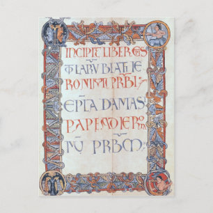 Cartão Postal Página de texto com limite florido