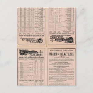 Cartão Postal Página de texto Linha aérea de Montreal e Boston