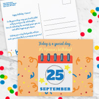 Página do Calendário Celebração de Aniversário de 
