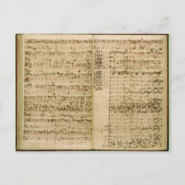 Cartão Postal Páginas da Ponta da Arte da Fuga (Frente)