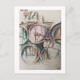 Cartão Postal Páginas do Skethchbook. Málaga. casa guardia