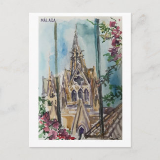 Cartão Postal Páginas do Skethchbook Málaga. museo tyssen