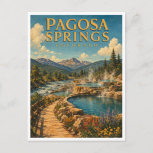 Cartão Postal Pagosa Springs Colorado Fontes Termais GeoSaga