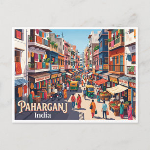 Cartão Postal Paharganj Délhi Índia