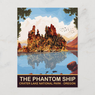 Cartão Postal Pahntom Ship, Crater Lake National Park, Oregon