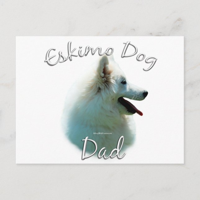 Cartão Postal Pai 2 de Cão Eskimo Americano (Frente)