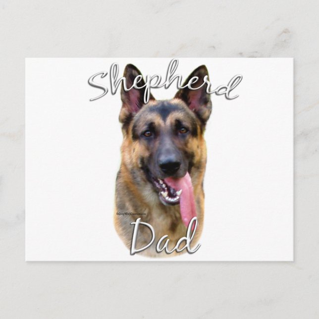 Cartão Postal Pai 2 do german shepherd (Frente)