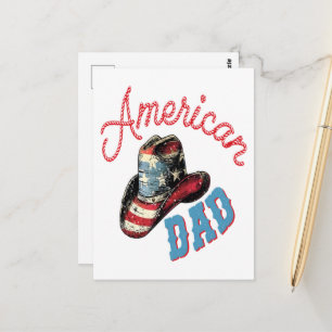 Cartão Postal Pai Americano Cowboy