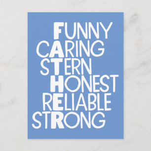 Cartão Postal Pai Atribui Arte em Palavra Cruzada