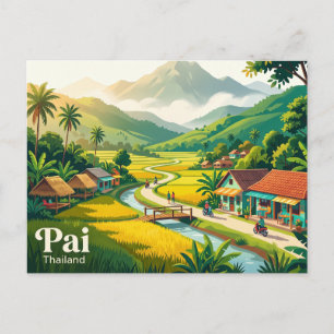 Cartão Postal Pai, Chiang Mai, Mae Hong Son, Tailândia