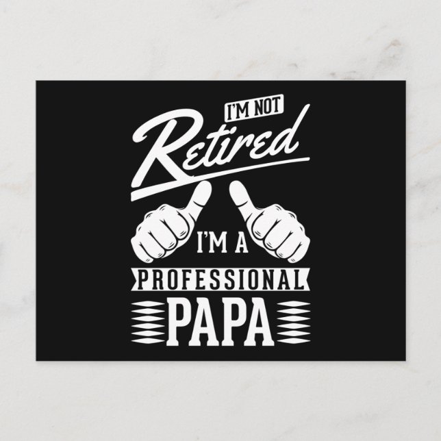 Cartão Postal Pai da aposentadoria do Papa Reformado Humorístico (Frente)