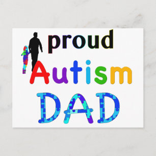 Cartão Postal Pai de Autismo Orgulhoso