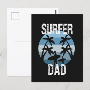 Cartão Postal Pai de Surfer
