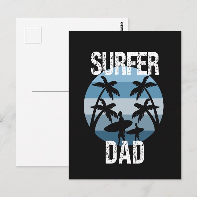 Cartão Postal Pai de Surfer (Frente/Verso)