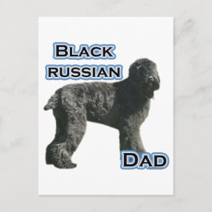 Cartão Postal Pai de Terrier Russo Negro 4