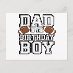 Cartão Postal Pai do Menino de Aniversário Amante de Futebol Fam