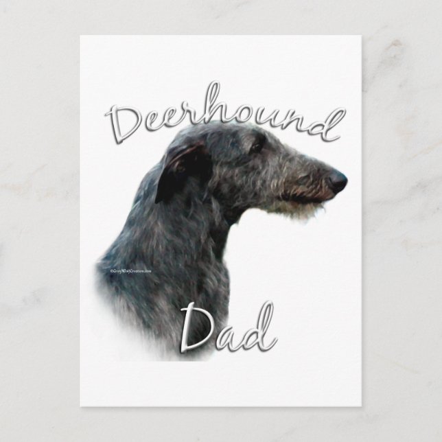 Cartão Postal Pai do Scottish Deerhound 2 (Frente)