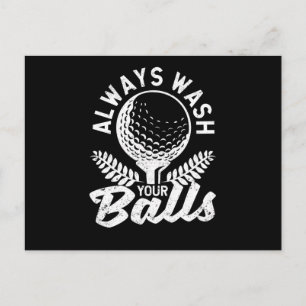 Cartão Postal Pai engraçado do dia dos pais jogando golfe Sempre