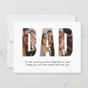 Cartão Postal Pai Foto Personalizável Dia dos Pais Aniversário