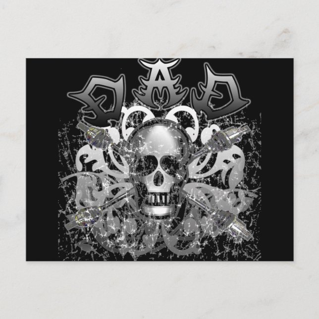 Cartão Postal PAI legal em Camisetas e presentes de estilo Heavy (Frente)