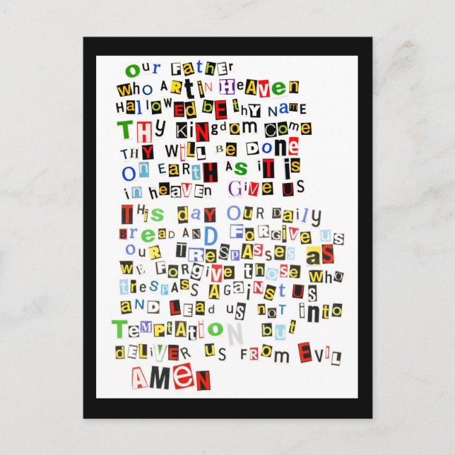 Cartão Postal Pai Nosso (Frente)