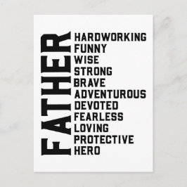 Cartão Postal Pai o mito da lenda que os pais pai