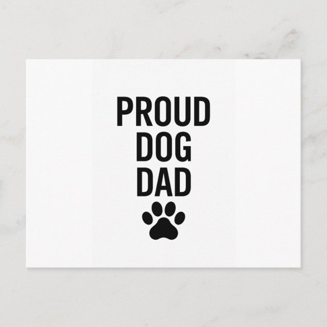 Cartão Postal Pai Orgulhoso de Cachorro – Presente Divertido par (Frente)