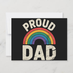 Cartão Postal Pai Orgulhoso LGBTQ Orgulho Gay Aliado LGBTQ Dia d