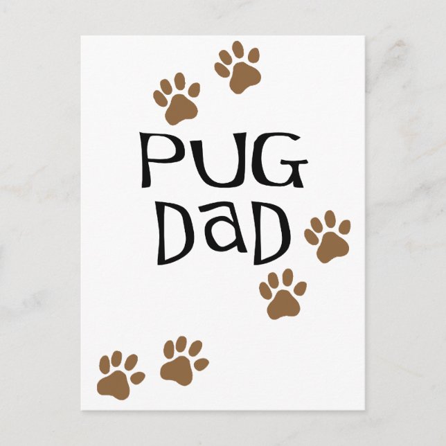 Cartão Postal Pai Pug (Frente)