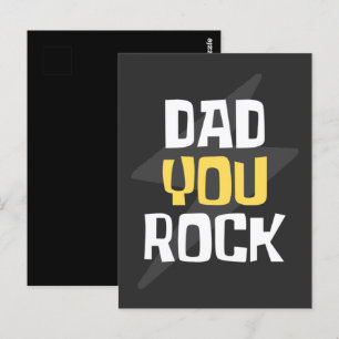 Cartão Postal Pai Que Você Rocha - Dia de os pais / Presente de 
