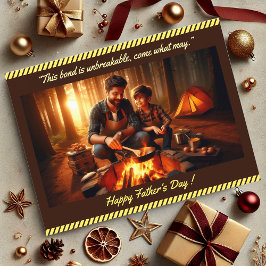 Cartão Postal Pai Son Bonding Dia de os pais Cote Fotografia