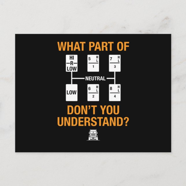 Cartão Postal Pai Vovô Motorista Caminhão Desvio Gere O Que (Frente)