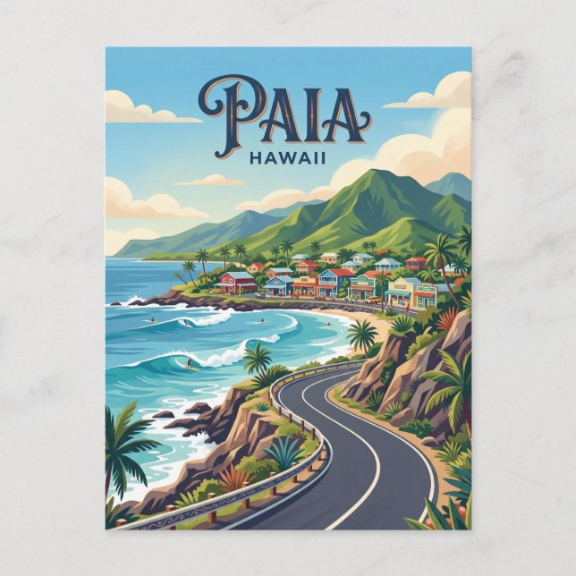 Cartão Postal Paia EUA (Frente)