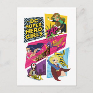 Cartão Postal Painéis de ação DC Super Hero Girls