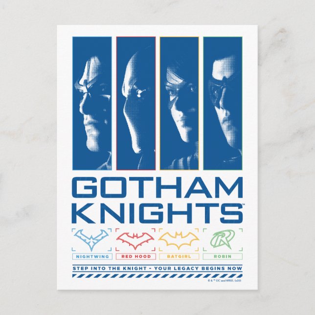 Cartão Postal Painéis de Gotham Knights (Frente)