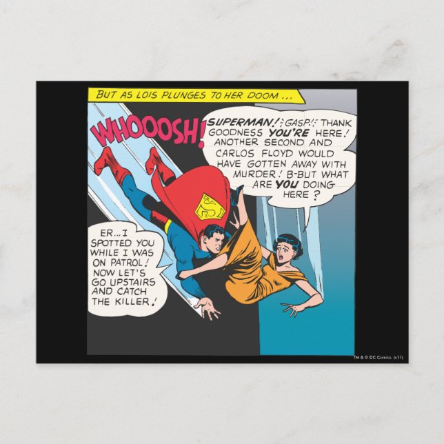 Cartão Postal Painel de BD Superman - Pulmões (Frente)