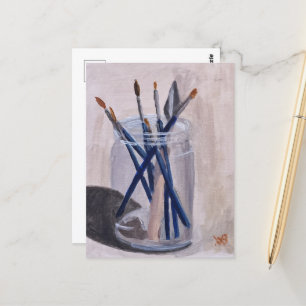 Cartão Postal Paint Brushes