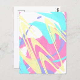 Cartão Postal Paint Splatter Abstrato Art