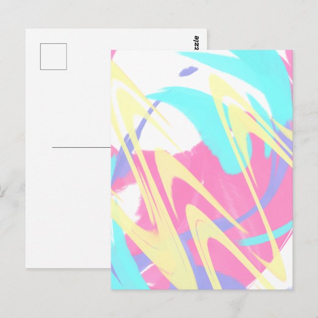 Cartão Postal Paint Splatter Abstrato Art (Frente/Verso)