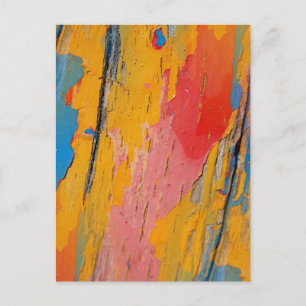 Cartão Postal Paint Splatter colorido