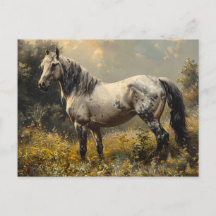 Cartão Postal Paintagem Wild Mustang