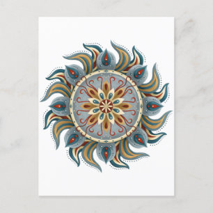 Cartão Postal Painterly Mandala