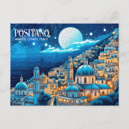 Cartão Postal Painting Positano Amalfi Coast Italy Art Viagem